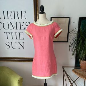 Sale to Sable Pink Linen Fringe Dress